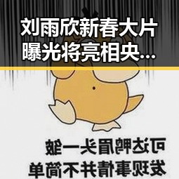刘雨欣新春大片曝光 将亮相央视春晚